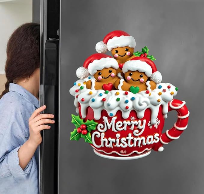 Merry Christmas Verlen - Personalized Gingerbread Family Decal