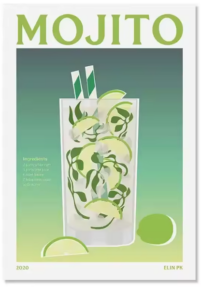 Premium Wall Art - Colourful Cocktails (Multiple Sizes Available)