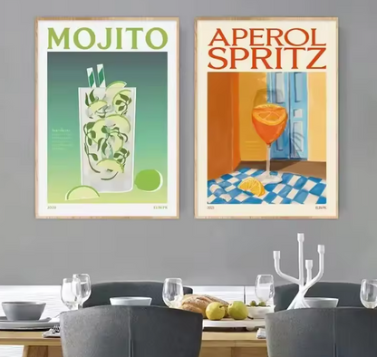 Premium Wall Art - Colourful Cocktails (Multiple Sizes Available)