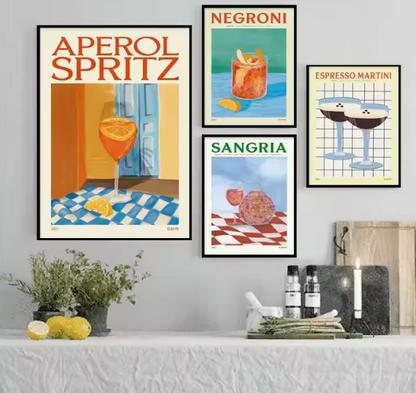 Premium Wall Art - Colourful Cocktails (Multiple Sizes Available)