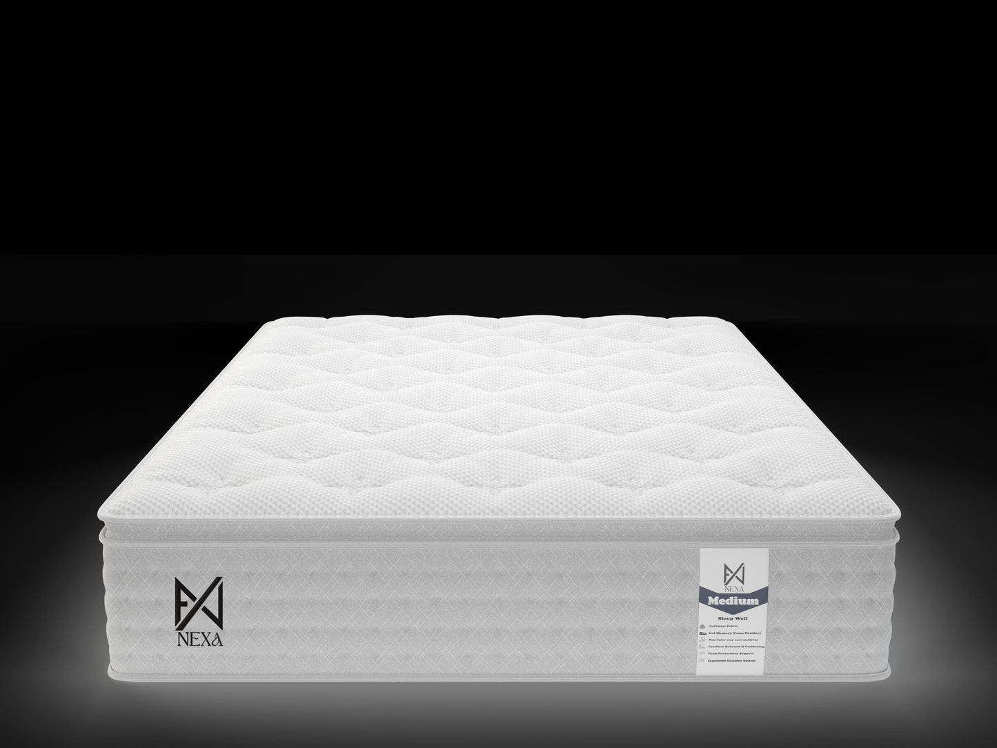 The Luxury Plush Nexus 1000 Pocket Spring Pillow Top Mattress - Medium