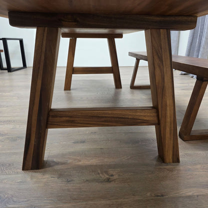 300cm x 88cm Live Edge East Indian Walnut Dinning Table